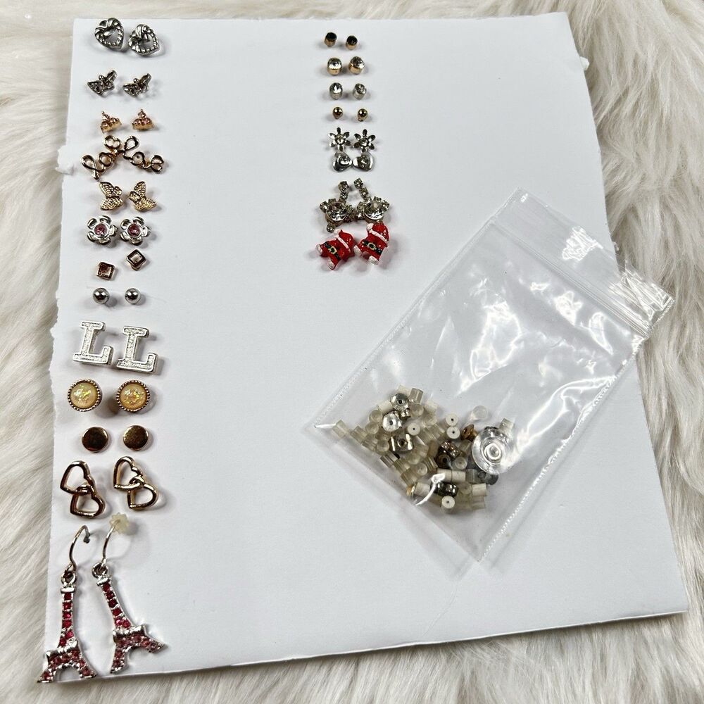 21 Pair Fashion Earring Wardrobe Multi-Pack Mostly Non-Magnetic